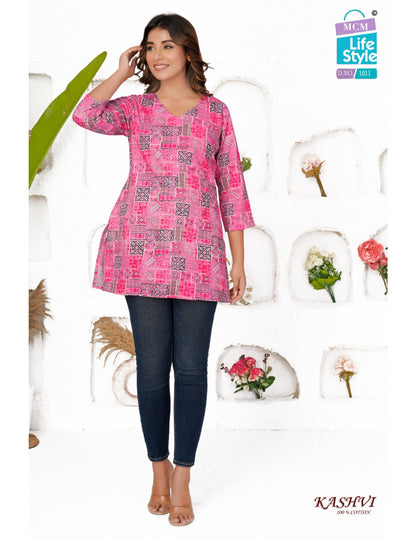 Kashvi Hitlist Mcm Lifestyle Cotton Short Kurtis Wholesale Price