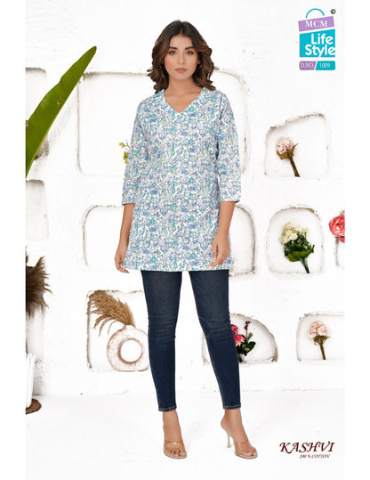 Kashvi Hitlist Mcm Lifestyle Cotton Short Kurtis Wholesale Price