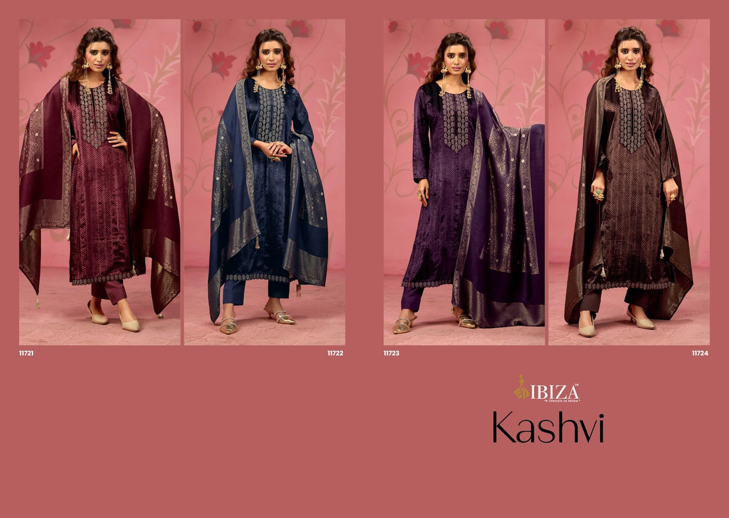 Kashvi Ibiza Velvet Suits Wholesale Rate