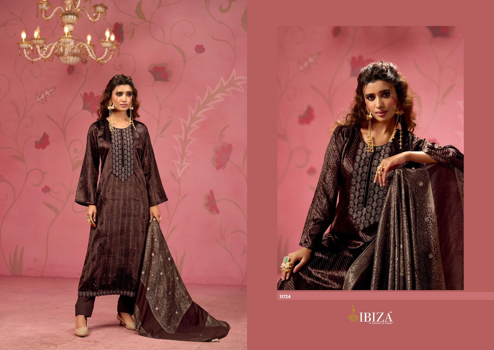 Kashvi Ibiza Velvet Suits Wholesale Rate