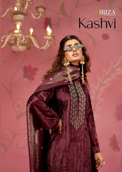 Kashvi Ibiza Velvet Suits Wholesale Rate