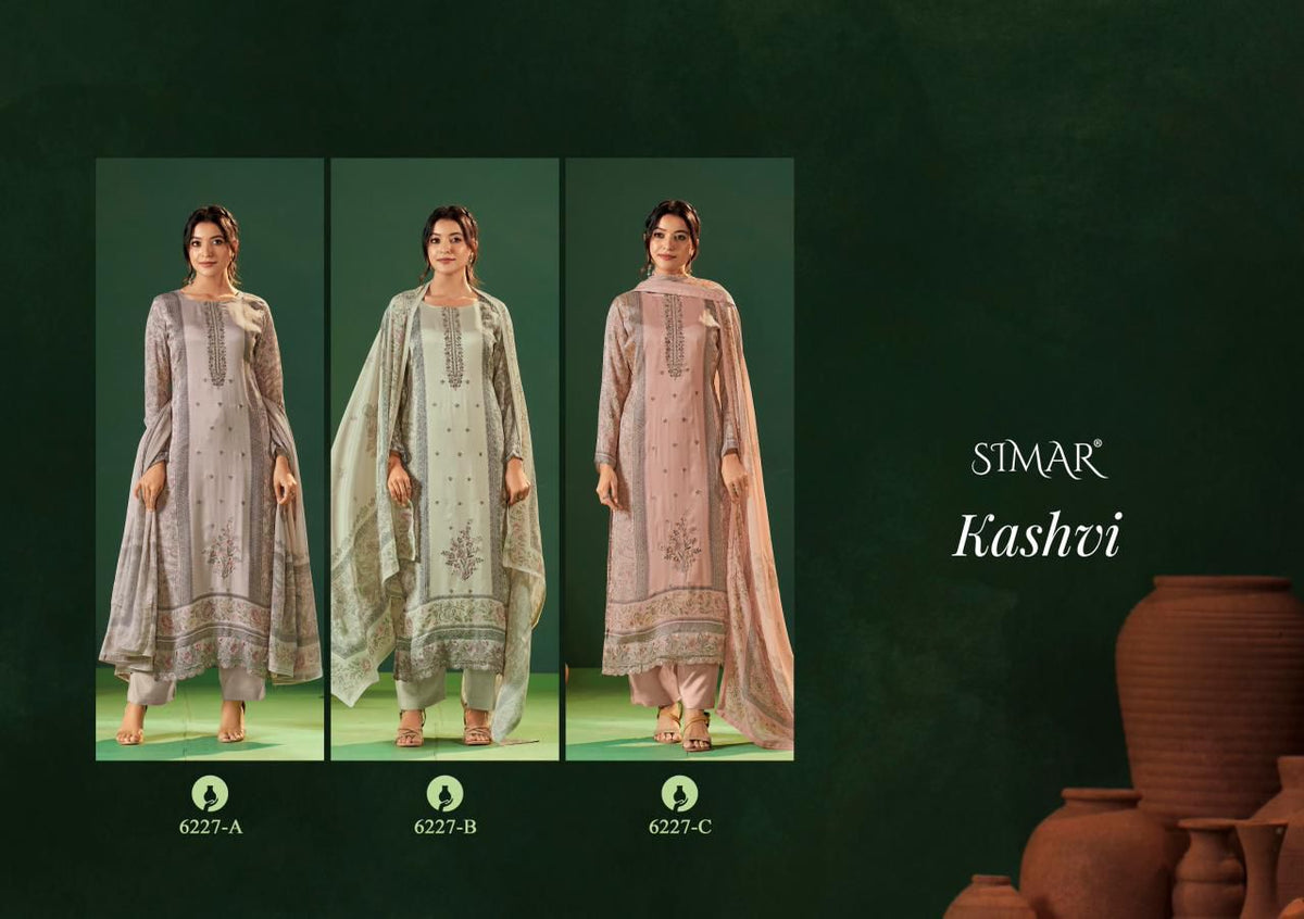 Kashvi Simar Viscose Pashmina Suits Wholesaler India