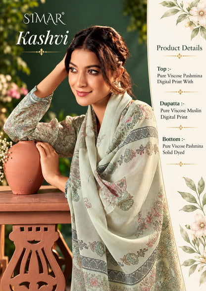 Kashvi Simar Viscose Pashmina Suits Wholesaler India