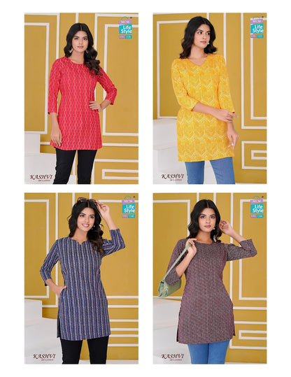 Kashvi Special Mcm Lifestyle Cotton Short Kurtis Wholesaler India