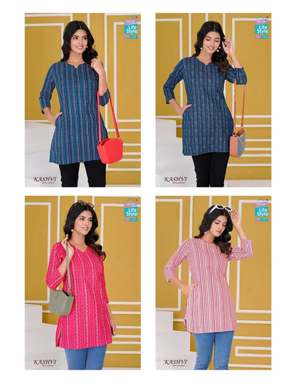 Kashvi Special Mcm Lifestyle Cotton Short Kurtis Wholesaler India