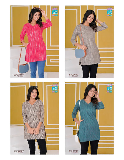 Kashvi Special Mcm Lifestyle Cotton Short Kurtis Wholesaler India