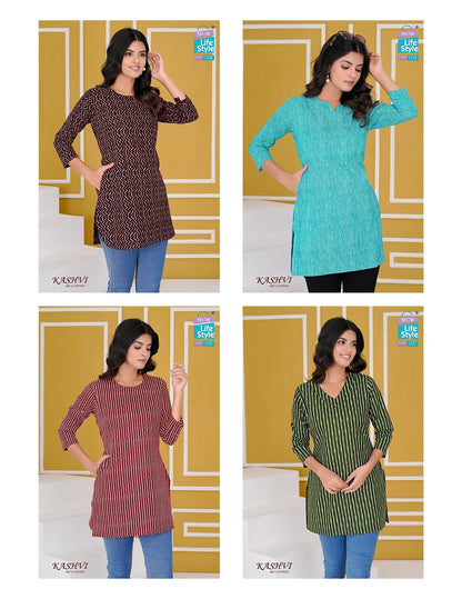 Kashvi Special Mcm Lifestyle Cotton Short Kurtis Wholesaler India