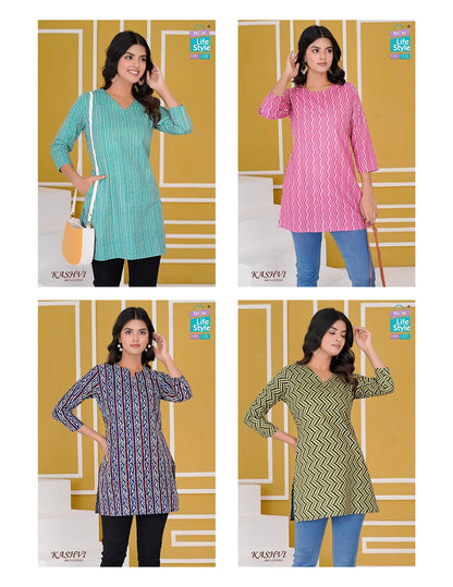 Kashvi Special Mcm Lifestyle Cotton Short Kurtis Wholesaler India