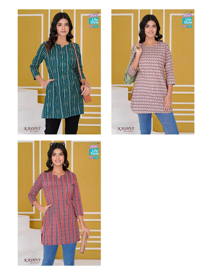 Kashvi Special Mcm Lifestyle Cotton Short Kurtis Wholesaler India