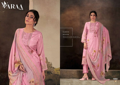 Kashvi Varaa Fab Pure Bemberg Muslin Pant Style Suits Supplier Ahmedabad