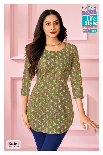 Kashvi Vol 13 Mcm Lifestyle Cotton Short Kurtis Wholesaler Ahmedabad
