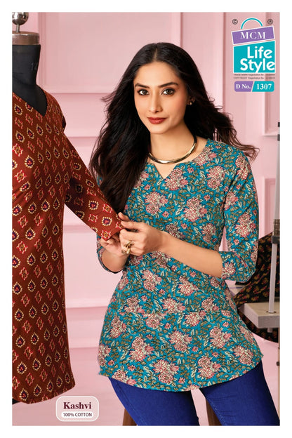 Kashvi Vol 13 Mcm Lifestyle Cotton Short Kurtis Wholesaler Ahmedabad