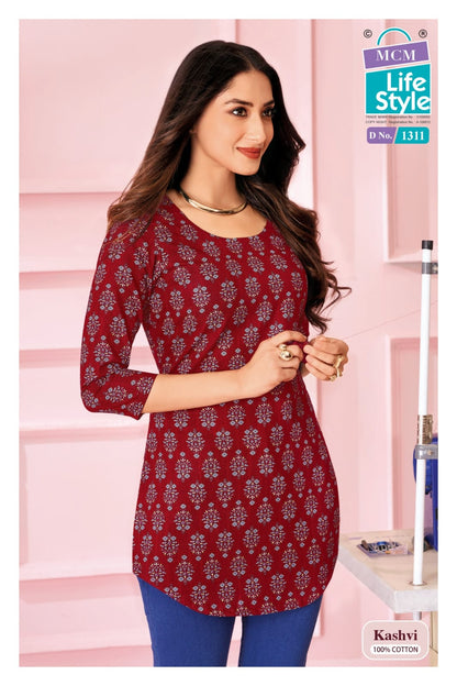 Kashvi Vol 13 Mcm Lifestyle Cotton Short Kurtis Wholesaler Ahmedabad