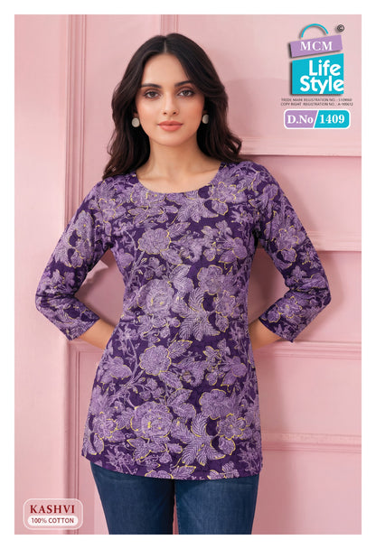Kashvi Vol 14 Mcm Lifestyle Cotton Short Kurtis Wholesaler