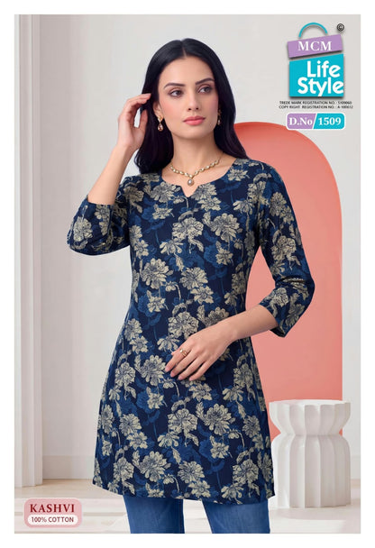 Kashvi Vol 15 Mcm Lifestyle Cotton Short Kurtis Manufacturer Gujarat