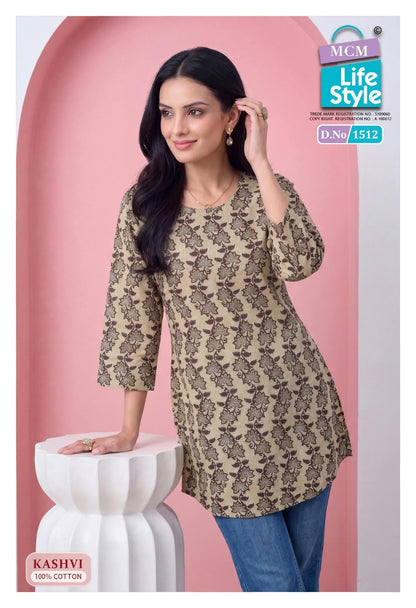 Kashvi Vol 15 Mcm Lifestyle Cotton Short Kurtis Manufacturer Gujarat