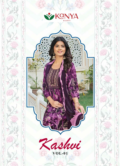 Kashvi Vol 1 Kanya Kart Rayon Readymade Pant Style Suits Wholesale Rate