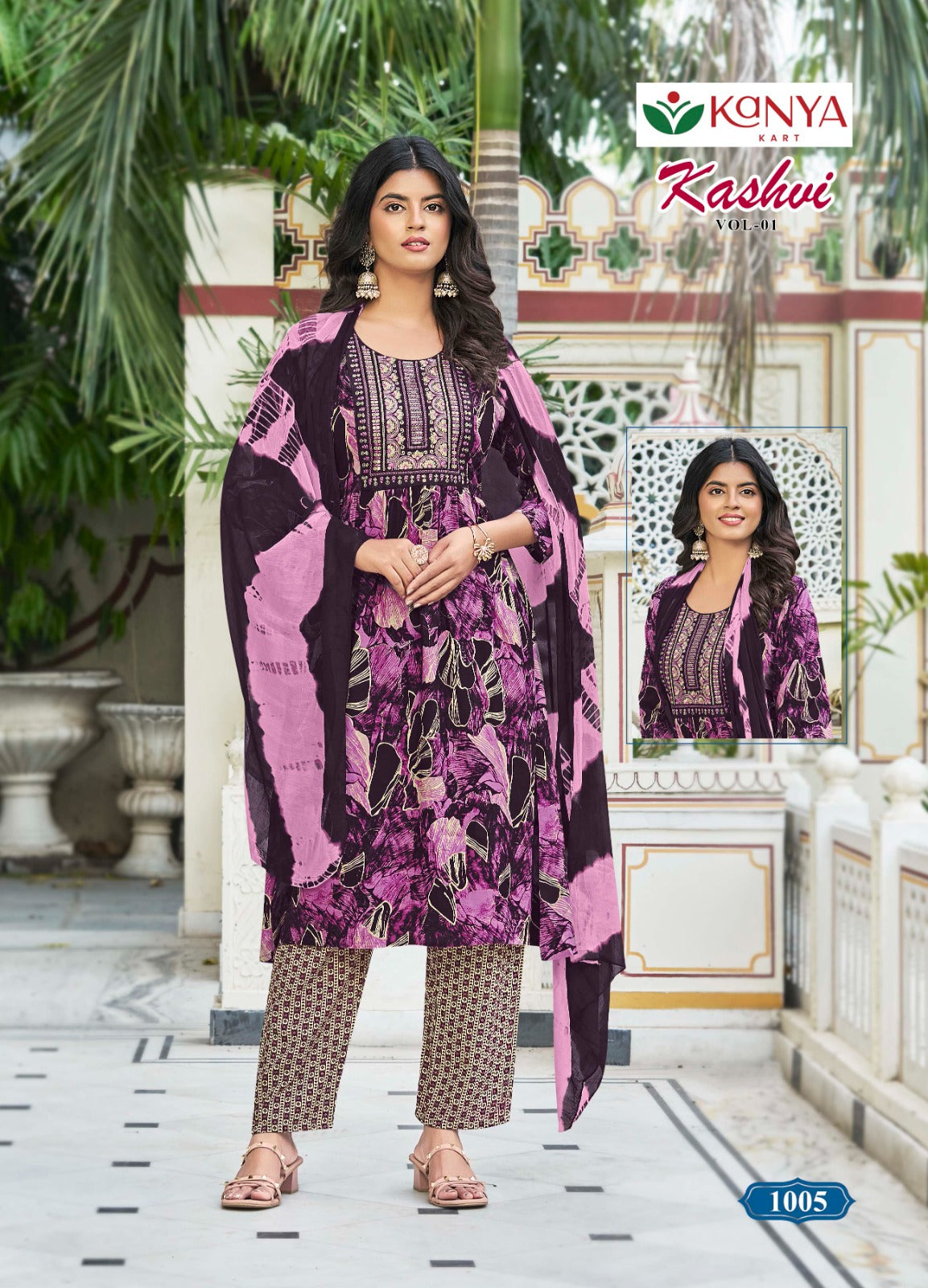 Kashvi Vol 1 Kanya Kart Rayon Readymade Pant Style Suits Wholesale Rate