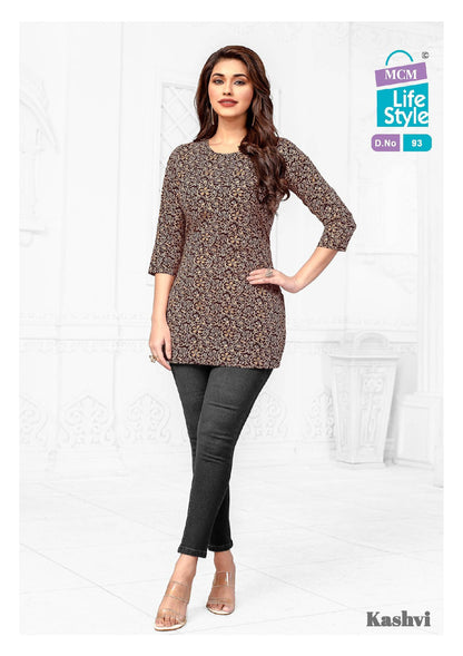 Kashvi Vol 7 Mcm Lifestyle Cotton Short Kurtis Wholesaler Gujarat