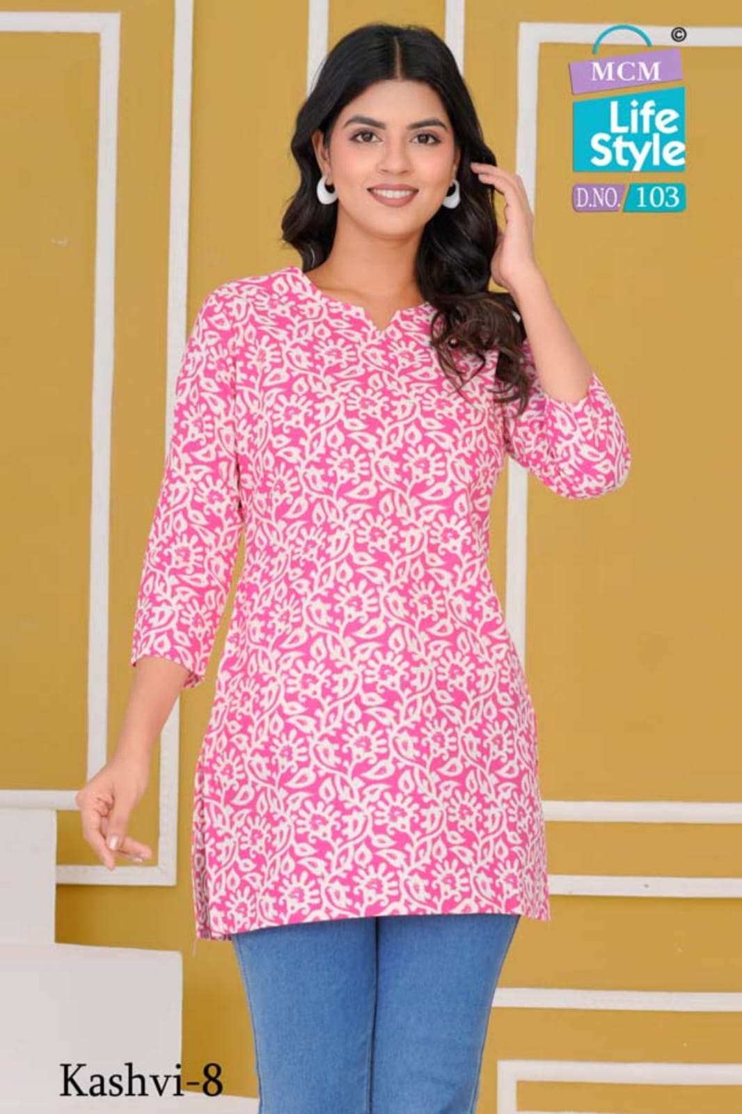 Kashvi Vol 8 Mcm Lifestyle Cotton Short Kurtis Wholesaler India