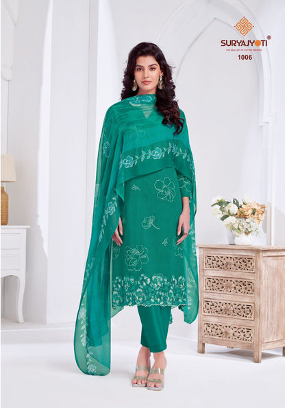 Kashya Vol 1 Suryajyoti Lawn Cotton Pant Style Suits Supplier