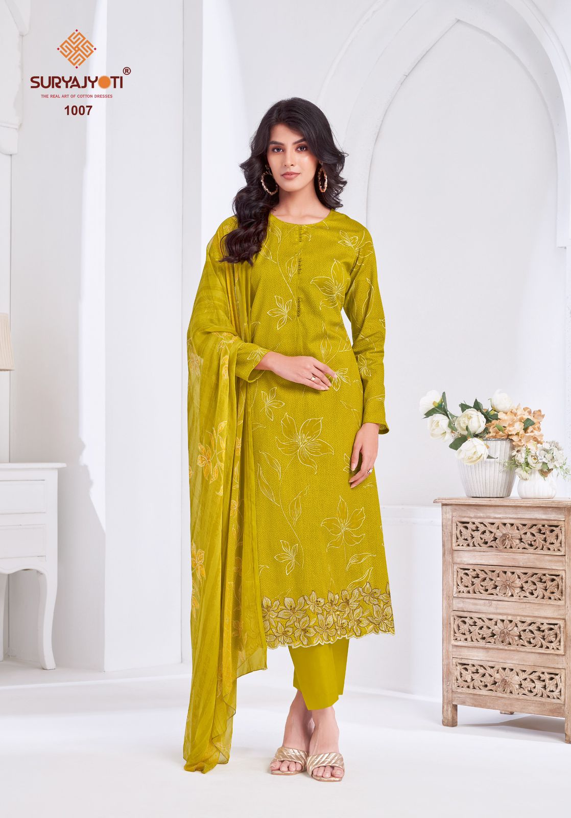 Kashya Vol 1 Suryajyoti Lawn Cotton Pant Style Suits Supplier