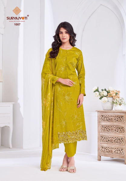 Kashya Vol 1 Suryajyoti Lawn Cotton Pant Style Suits Supplier