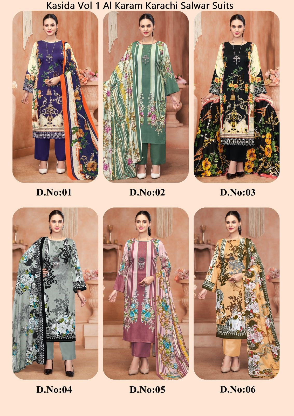 Kasida Vol 1 Al Karam Viscose Rayon Karachi Salwar Suits Wholesale