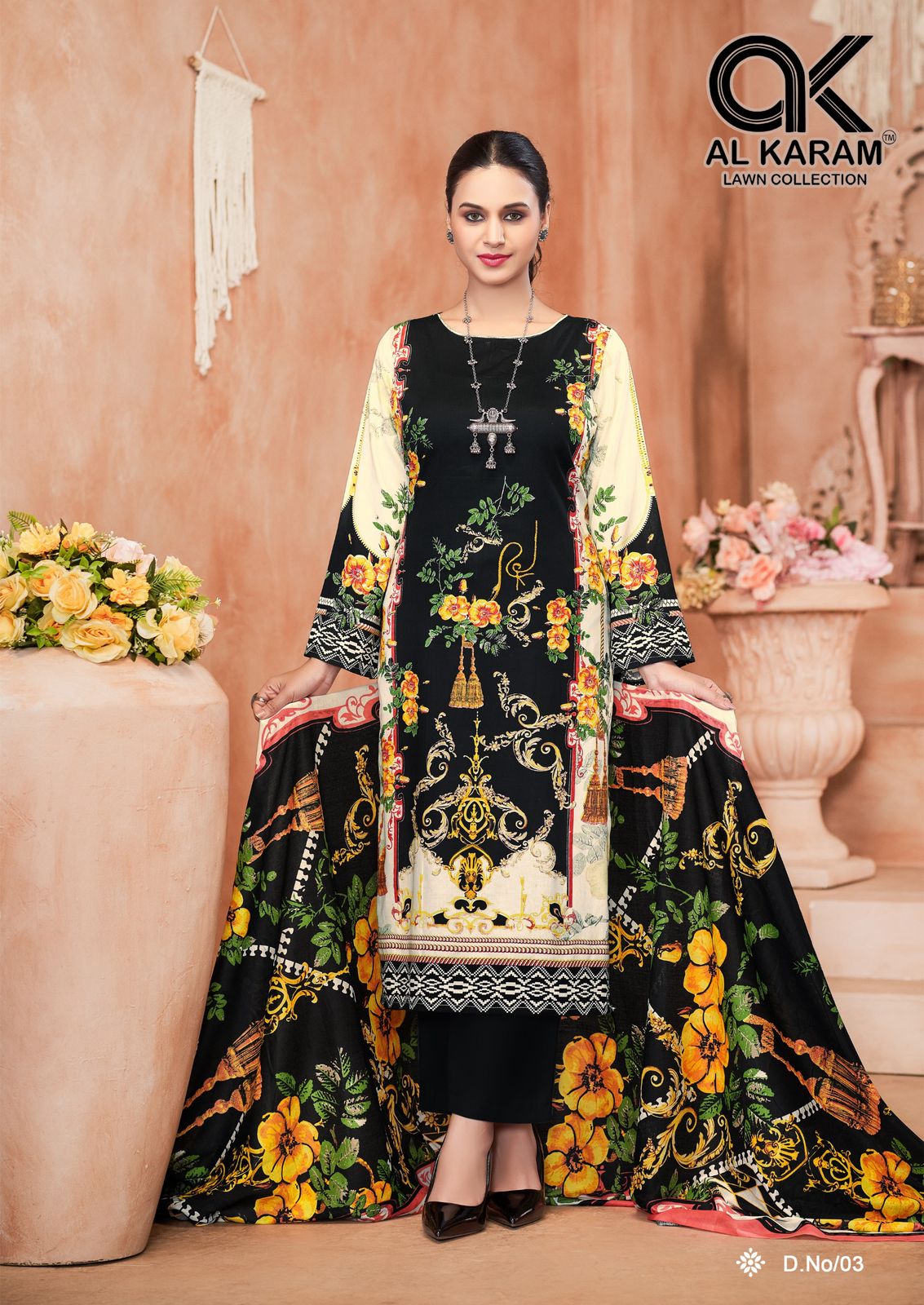 कासिदा खंड 1 अल करम विस्कोस रेयॉन कराची सलवार सूट थोक