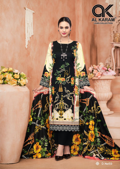 कासिदा खंड 1 अल करम विस्कोस रेयॉन कराची सलवार सूट थोक
