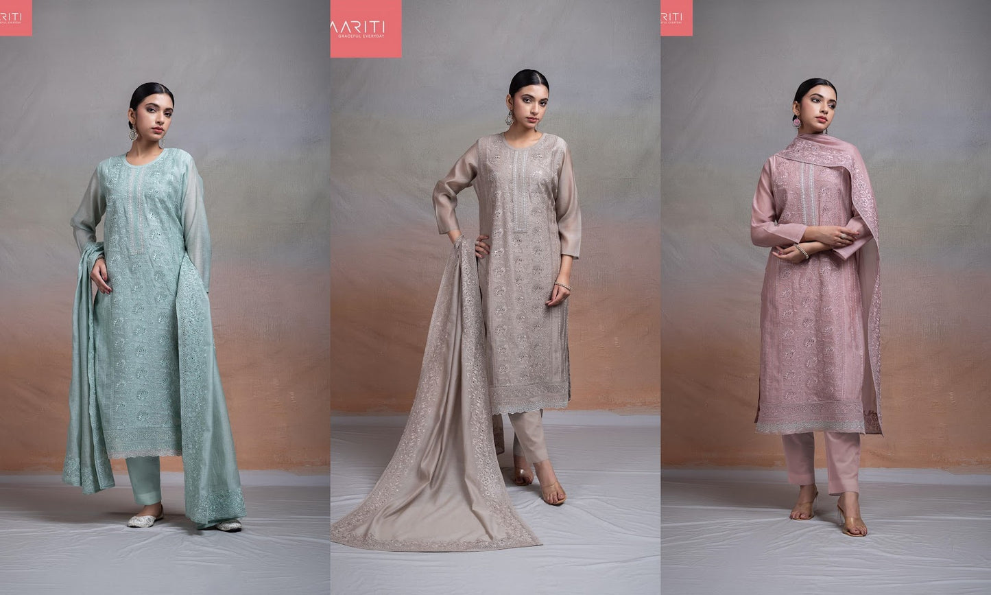 Kasmiya Naariti Banarasi Pant Style Suits Wholesaler Gujarat