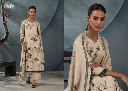 Kassel Omtex Cordroy Pashmina Suits Supplier