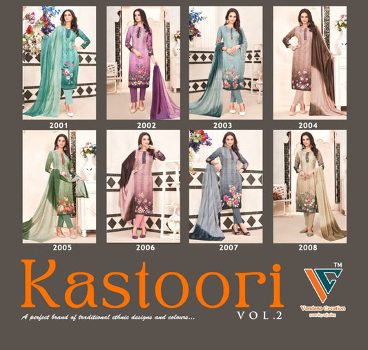 Kastoori Vol 2 Vandana Creation Pant Style Suits Manufacturer India