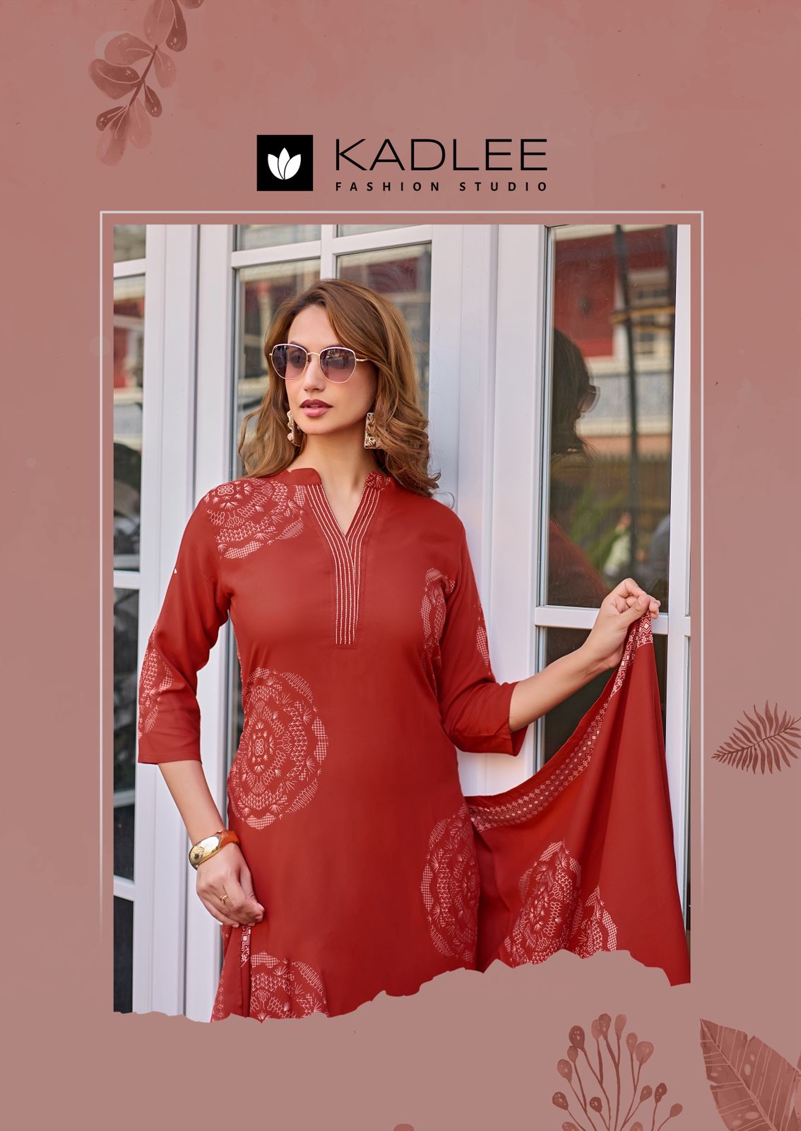 Kasturam Kadlee Rayon Readymade Pant Style Suits Wholesaler Ahmedabad