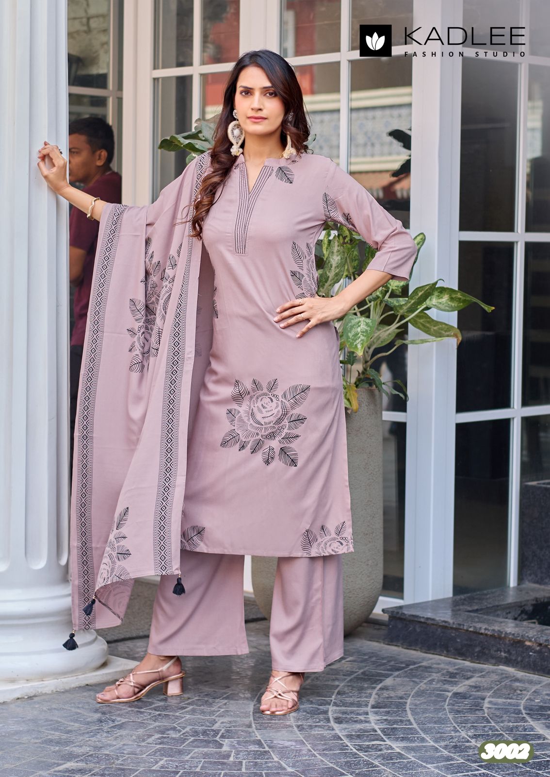 Kasturam Kadlee Rayon Readymade Pant Style Suits Wholesaler Ahmedabad