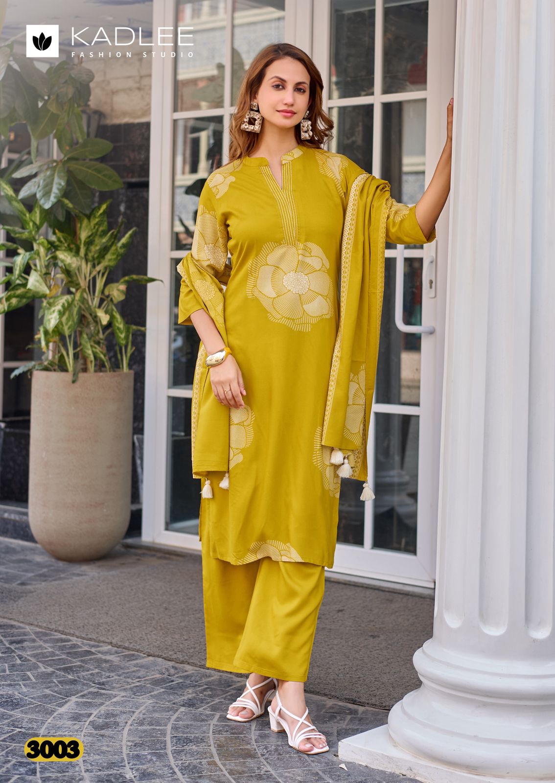 Kasturam Kadlee Rayon Readymade Pant Style Suits Wholesaler Ahmedabad
