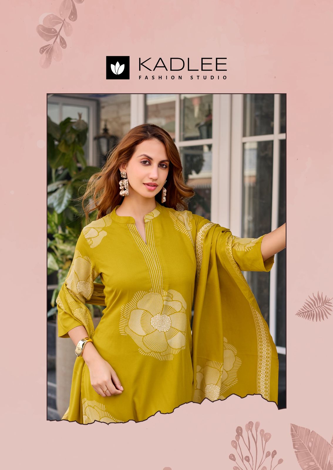 Kasturam Kadlee Rayon Readymade Pant Style Suits Wholesaler Ahmedabad