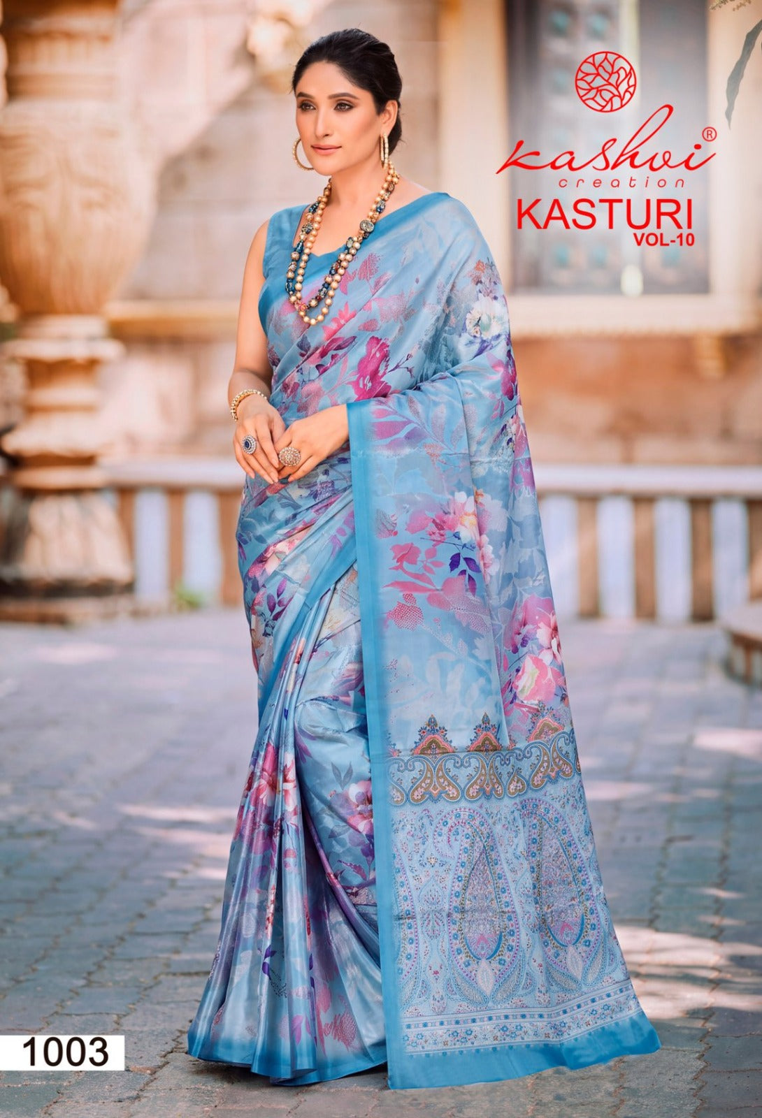 Kasturi Silk Vol 10 Kashvi Creation Sarees Supplier Ahmedabad