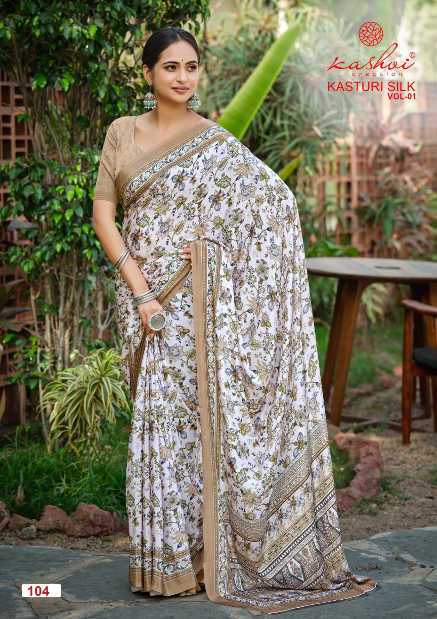 Kasturi Silk Vol 1 Kashvi Creation Sarees Wholesaler Ahmedabad