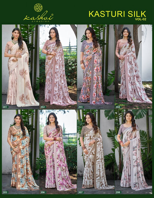 Kasturi Silk Vol 2 Kashvi Creation Sarees Wholesale Price