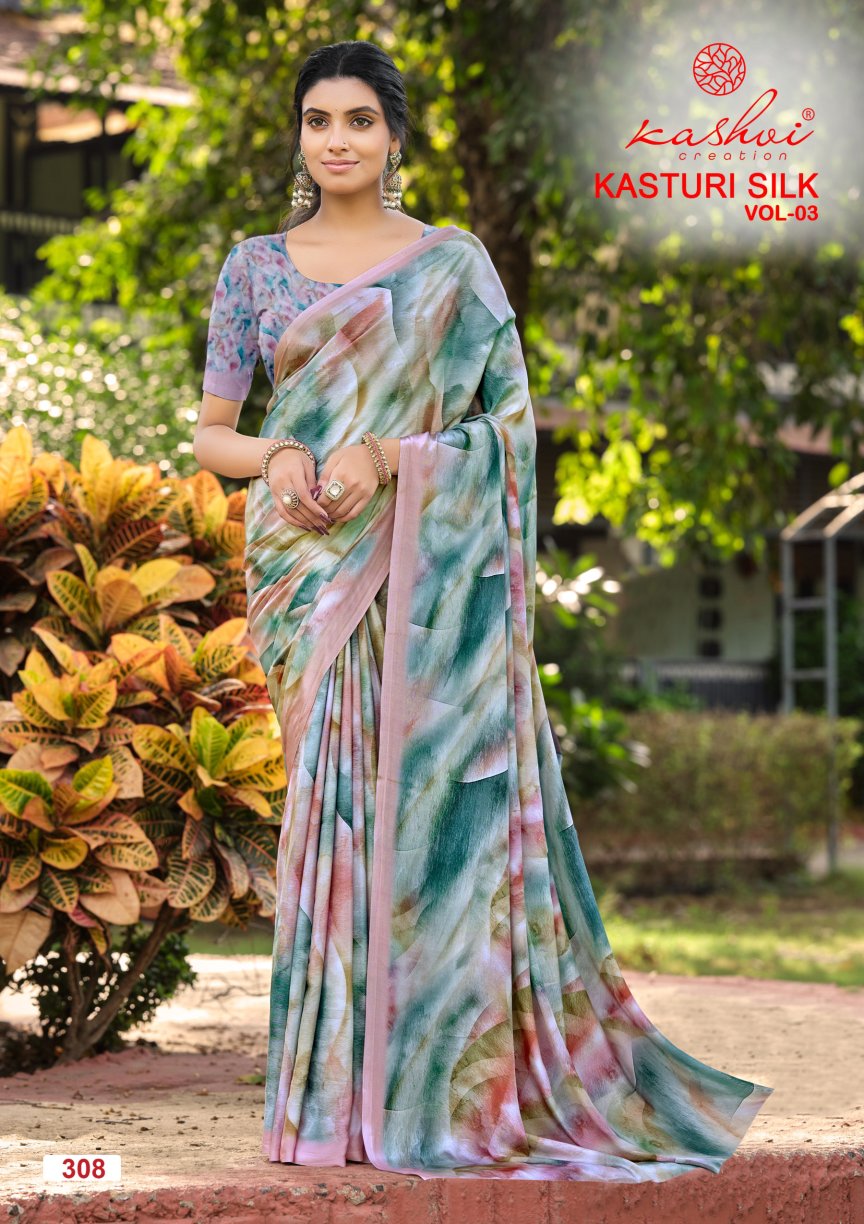 Kasturi Silk Vol 3 Kashvi Creation Sarees Manufacturer Ahmedabad