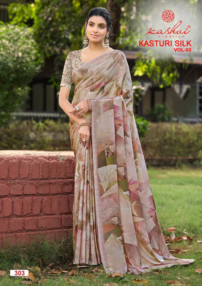 Kasturi Silk Vol 3 Kashvi Creation Sarees Manufacturer Ahmedabad