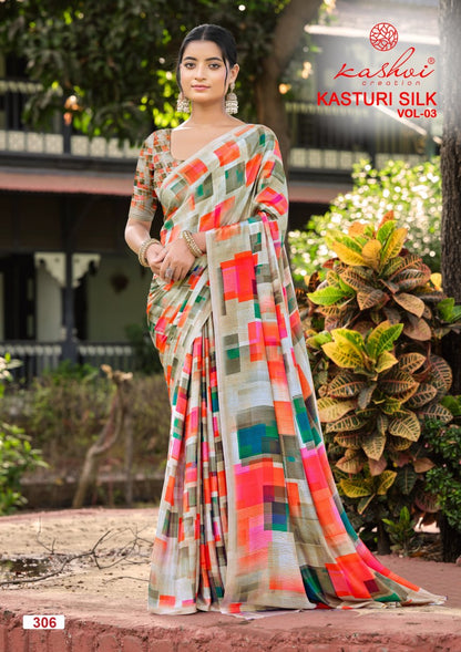 Kasturi Silk Vol 3 Kashvi Creation Sarees Manufacturer Ahmedabad