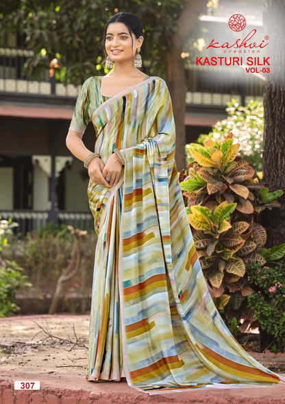 Kasturi Silk Vol 3 Kashvi Creation Sarees Manufacturer Ahmedabad