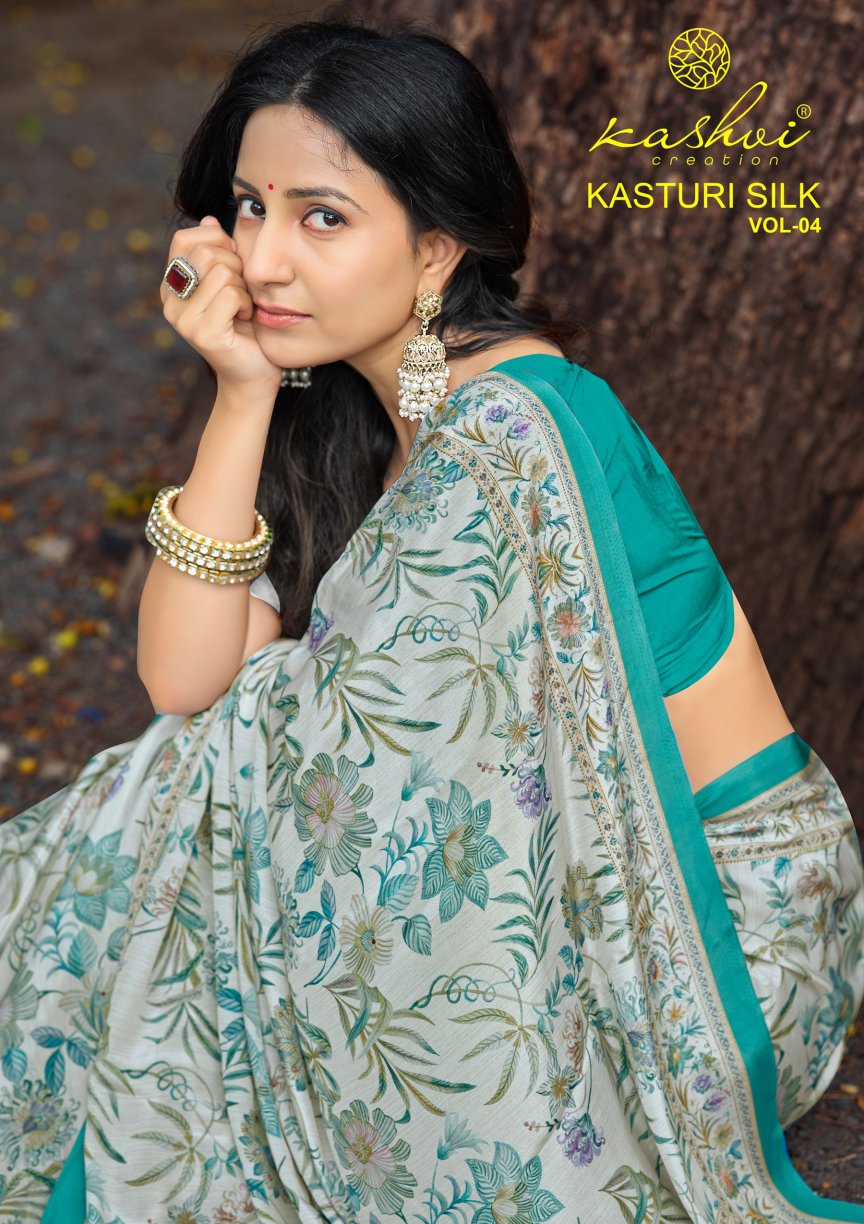 Kasturi Silk Vol 4 Kashvi Creation Sarees Exporter Ahmedabad