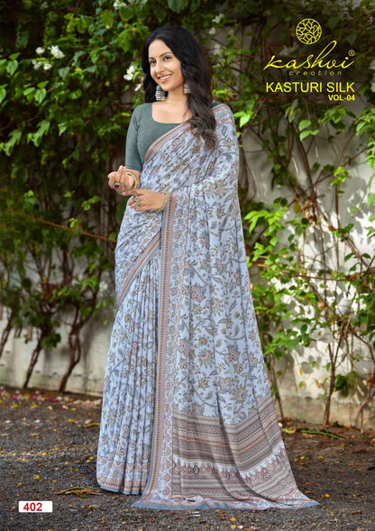 Kasturi Silk Vol 4 Kashvi Creation Sarees Exporter Ahmedabad