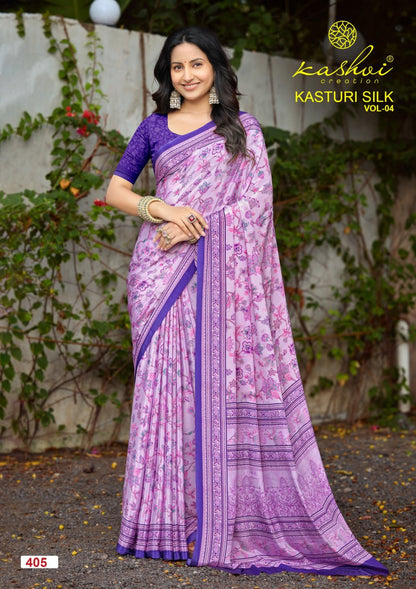 Kasturi Silk Vol 4 Kashvi Creation Sarees Exporter Ahmedabad