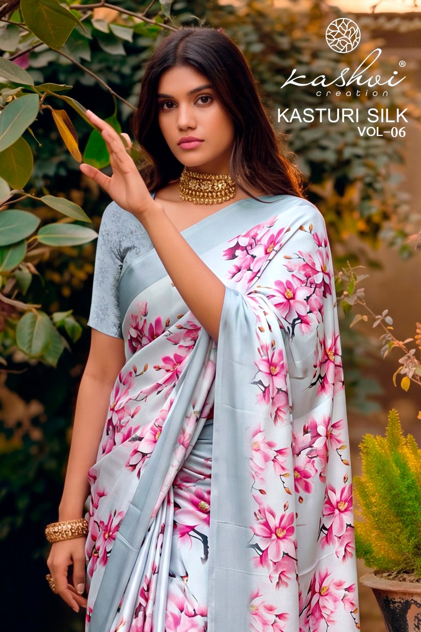 Kasturi Silk Vol 6 Kashvi Creation Sarees Wholesale Rate