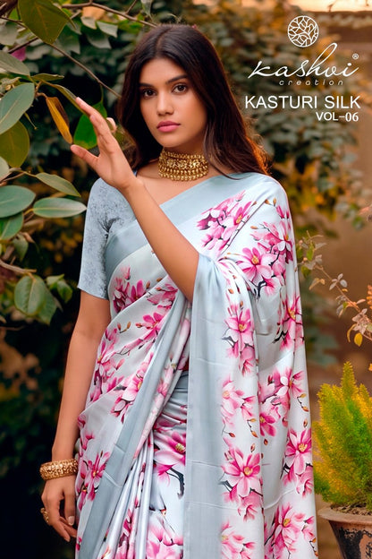 Kasturi Silk Vol 6 Kashvi Creation Sarees Wholesale Rate