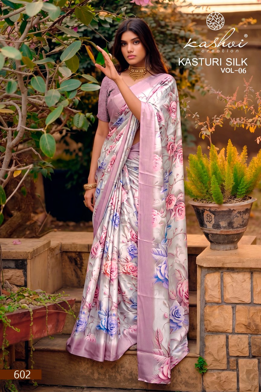 Kasturi Silk Vol 6 Kashvi Creation Sarees Wholesale Rate